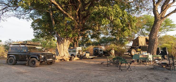 Our camp in the Caprivi Strip